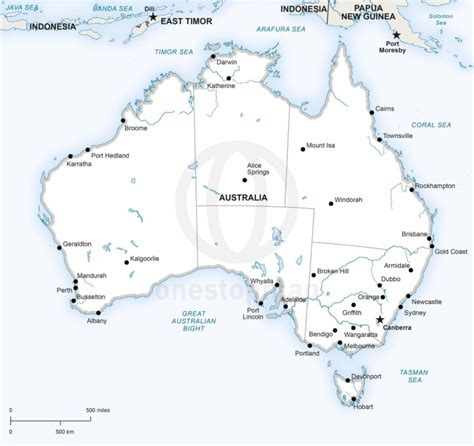 A4 Map Of Australia Printable