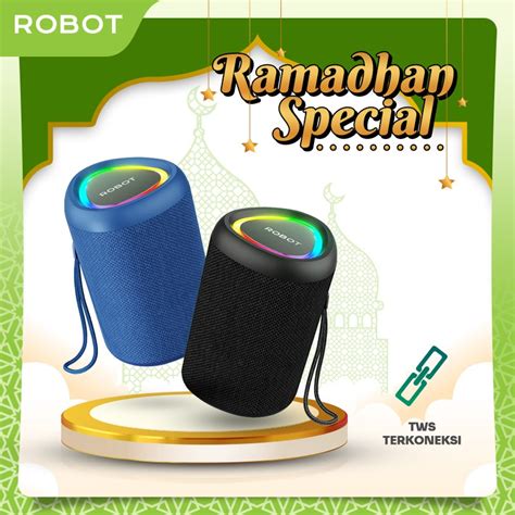 Jual ROBOT Bluetooth Speaker RB120 Bluetooth 5 3 RGB Waterproof IPX4