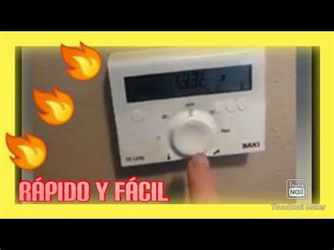 APRENDE A Programar Tu TERMOSTATO BAXI TX 1200 YouTube