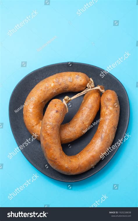 Typical Portuguese Smoked Sausages Alheira On Stock Photo