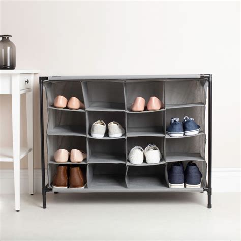 Ksp Softstor Original Fabric Shoe Cabinet 16 Shoe Grey Kitchen