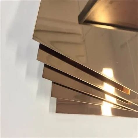 Plate Rose Gold Mirror Finish Stainless Steel Sheets Thickness 0 1 Mm