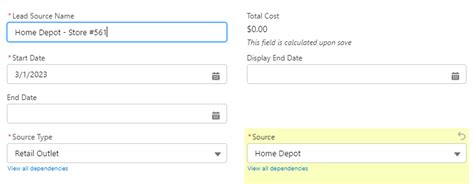 Creating Lead Sources And Ending Lead Sources Lightning Platform