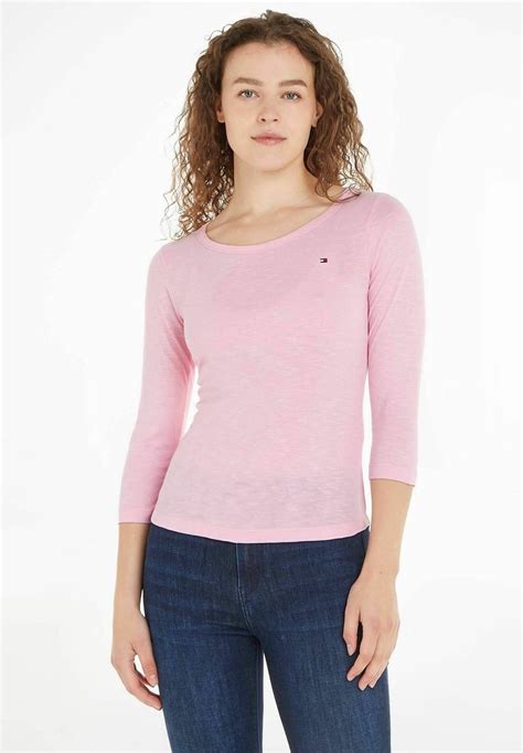 Tommy Hilfiger 1985 Slim Slub Open Longsleeve Iconic Pink