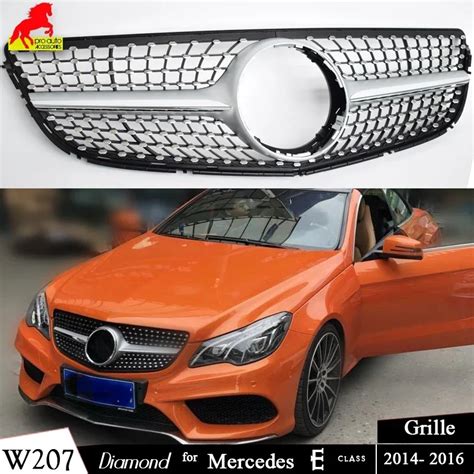 W207 Diamond Front Bumper Grille For Mercedes Benz E Class 2 Door Coupe