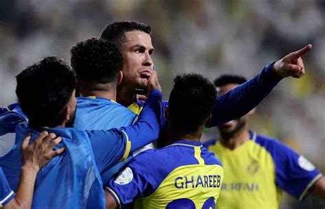 Foto Cetak Gol Penentu Kemenangan Bagi Al Nassr Cristiano Ronaldo