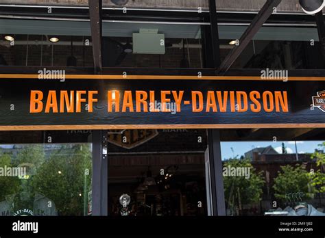 Harley Davidson shop in Banff, Canada Stock Photo - Alamy