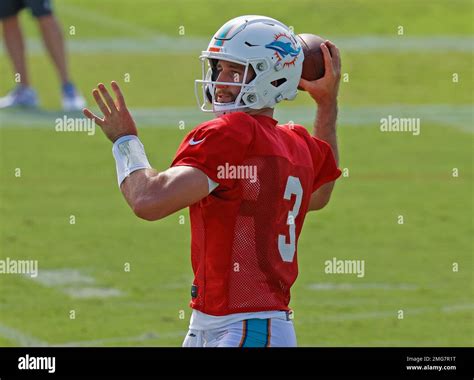 Miami Dolphins Quarterback Josh Rosen 3 Throws The Ball During An Nfl