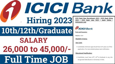 Icici Bank Recruitment Icici Bank Vacancy Icici Bank Job