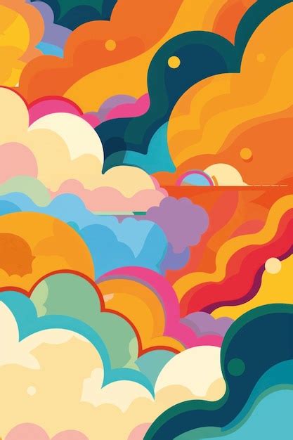 Ilustraci N De Nubes Abstractas Y Coloridas Vector Premium Generado