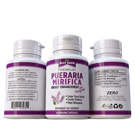 Max Strength Pueraria Mirifica Mg Breast Growth Bust Enlargement