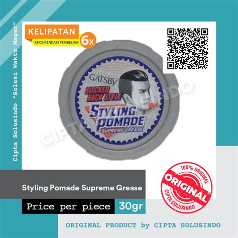 Jual Minyak Rambut Pomade Gatsby Styling Pomade Supreme Grease Kecil