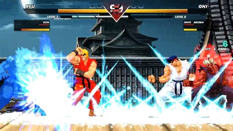 ICE POWER RYU FIRE POWER KEN Vs ONI SHIN AKUMA Highest Level