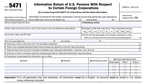 An Overview Of Irs Form 5471 Universal Tax Professionals