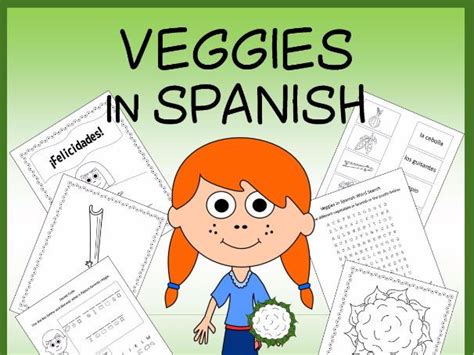 Spanish Vegetables Vocabulary Sheets Worksheets Matching Game