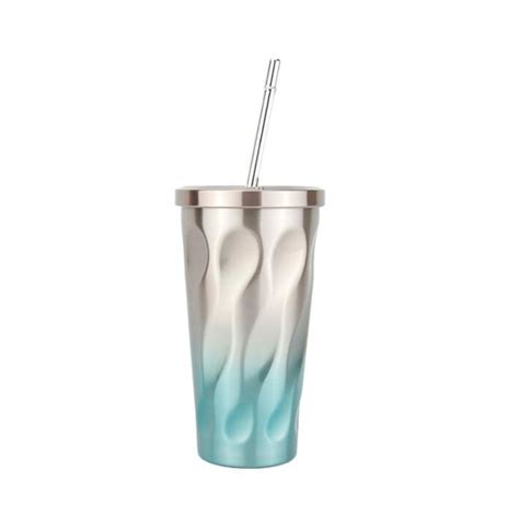 Stainless Steel Tumbler And Straw Insulated Cup With Straw Coffee Travel...