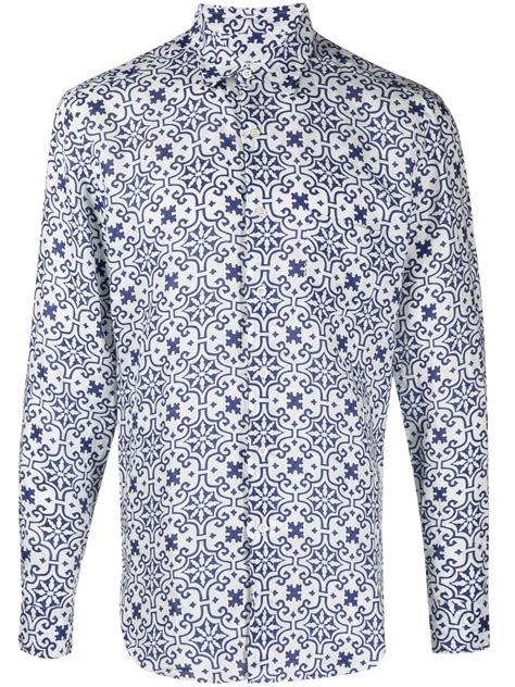 Peninsula Swimwear Geometric Print Long Sleeve Shirt Farfetch