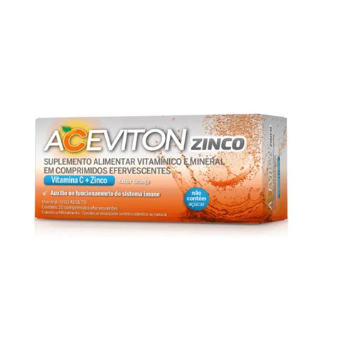 Vitamina C Zinco Aceviton Zinco Cimed Comprimidos Efervescentes