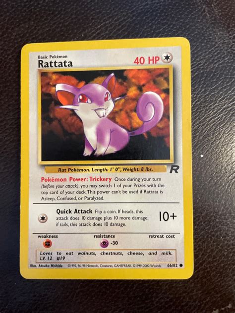 Rattata 1st Edition Ungraded Pokemon Team Rocket