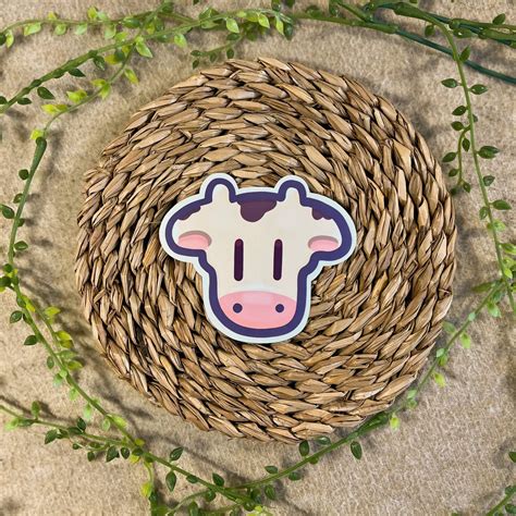 Stardew Valley Cow Glossy Vinyl Sticker Cozy Gamers - Etsy