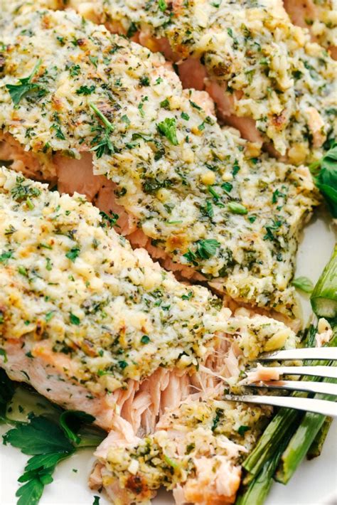 Baked Parmesan Garlic Herb Salmon In Foil Cookoutmenuworld