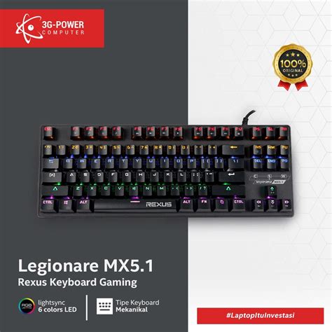 Jual Rexus Mx Tkl Legionare Mechanical Gaming Keyboard Shopee