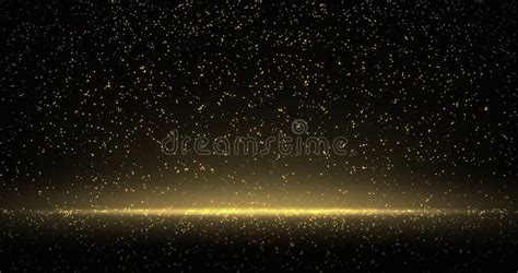 Golden Glitter Rain Gold Particles Sparkling Lights Bokeh Light