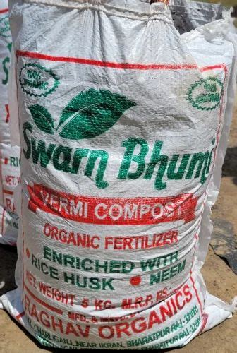 Bio Tech Grade Powder Kg Organic Enriched Vermicompost Fertilizer Bag