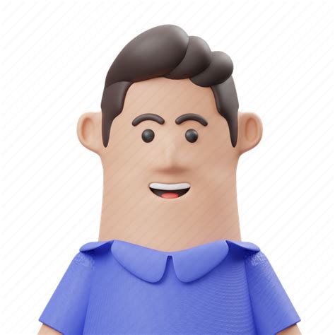 Employee Avatar Character Cartoon Face Head Cute 3d Illustration