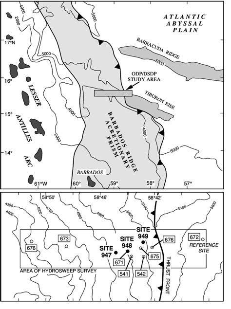 Location Of Study Area Enlarged Bathymetric Map Contours In Meters