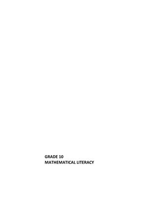 Mathematical Literacy Maps Plans And Other Representations Of The