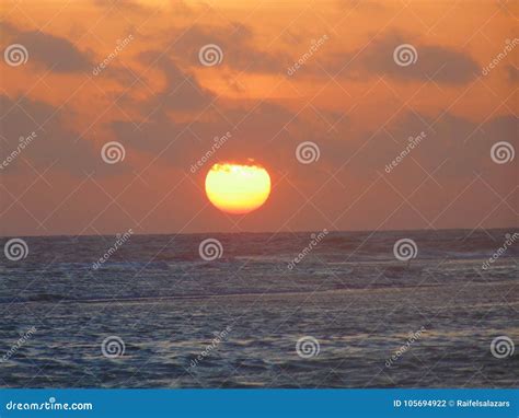 Sunset in the Supi Beach, Coro, Falcon Stock Photo - Image of summer ...