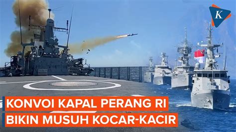 Latihan Gabungan TNI 2023 Konvoi Kapal Perang Bikin Musuh Kocar Kacir