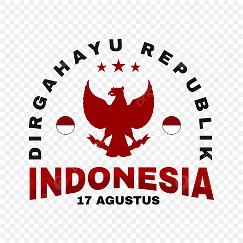 Gambar Label Dirgahayu Republik Indonesia Dengan Elemen Garuda