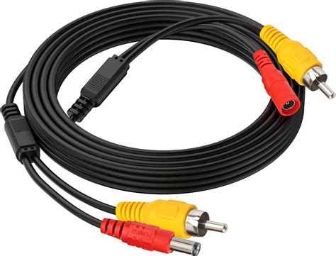 Red Wolf Pin Auf Cinch Adapterkabel R Ckfahrkamera Rca Stecker Mit Dc