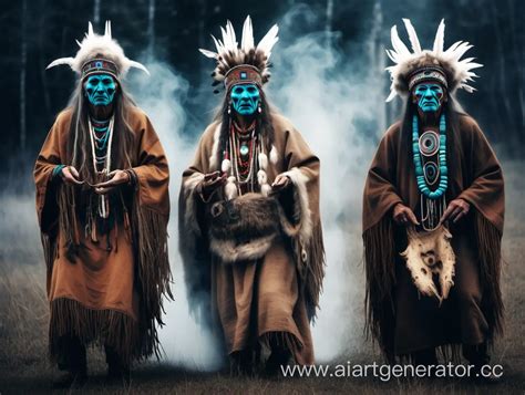 High Detail Photo of Ancient Shaman Ghosts Spirits and Ancient Gods ...