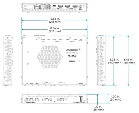 Document Admin CRESTRON HD RXU 4KZ 202 DM Lite 4K60 4 4 4 Receiver