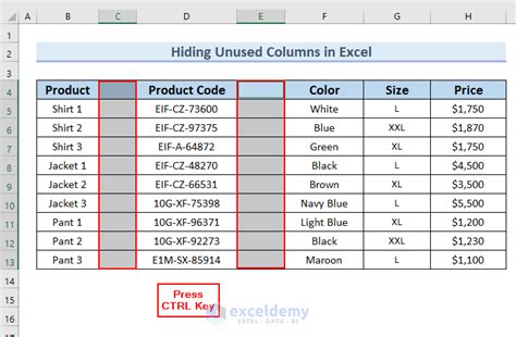 How To Delete Unused Columns In Excel 6 Methods