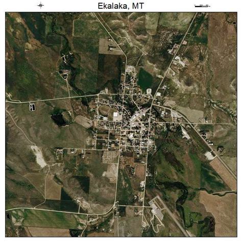 Aerial Photography Map of Ekalaka, MT Montana