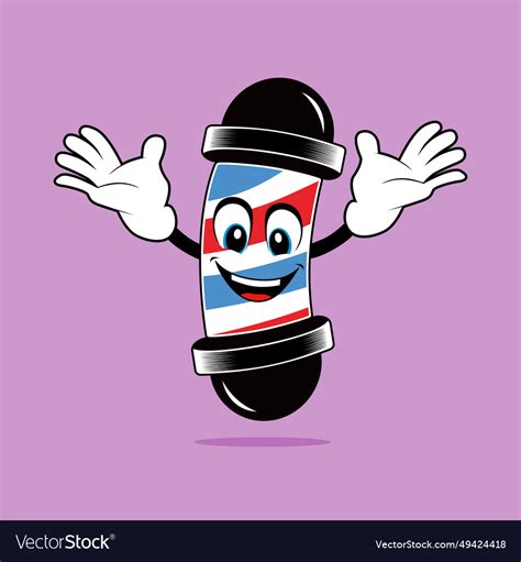 Barbershop Mascot Character Royalty Free Vector Image