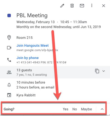 Google Calendar How To Accept Decline An Invitation To An Event