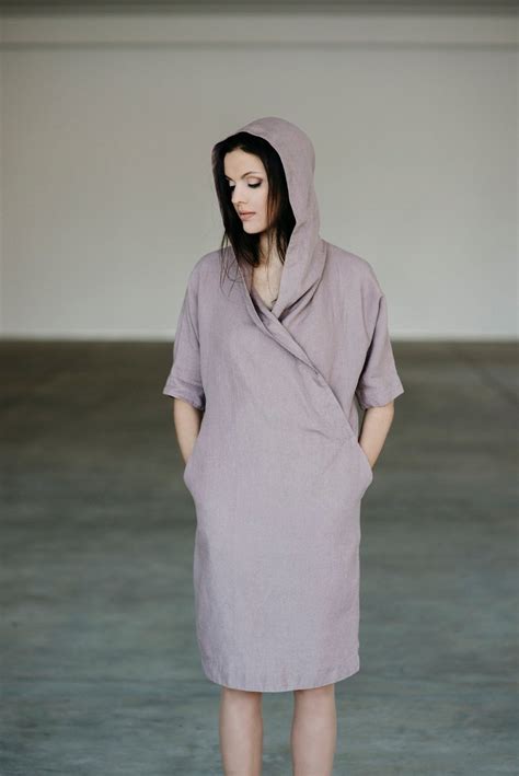 Linen Dress Motumo With Hood 15S4 motumo洋裝 連身裙人氣榜 Pinkoi