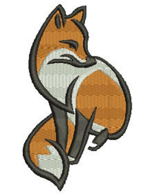 Fox Embroidery Design Machine Embroidery Design Etsy