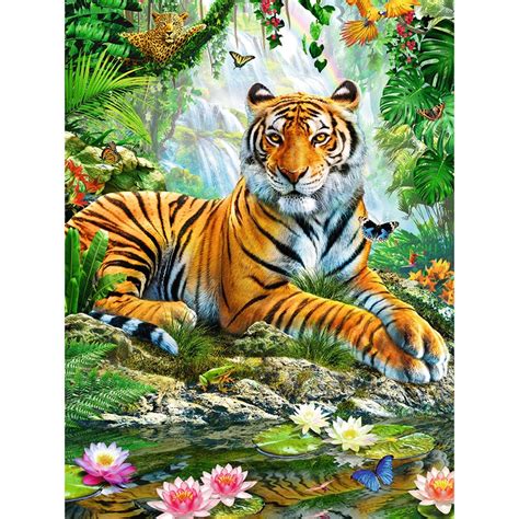 Tigre Diamante Mazayka Decoraci N Del Hogar Diy Diamante Pintura