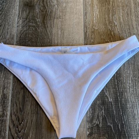 White Bikini Bottoms Never Worn Perfect Condition Depop