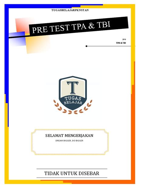 pre test tpa tbi