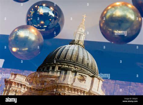 The Dome Of St Paul S Cathedral Reflected In The Windows Of The One New