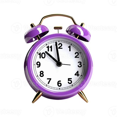 Purple Alarm Clock On A Transparent Background Png