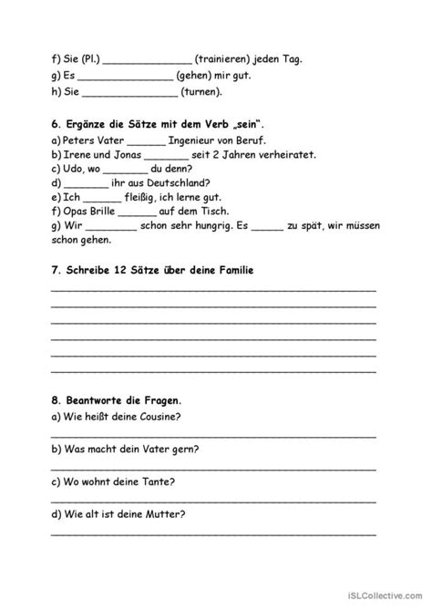 Test Familie Und Berufe Allgemeines English ESL Worksheets Pdf Doc