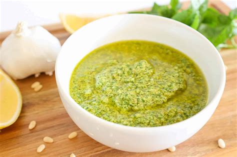 Lemony Pesto With Basil And Garlic The Savory Cipolla